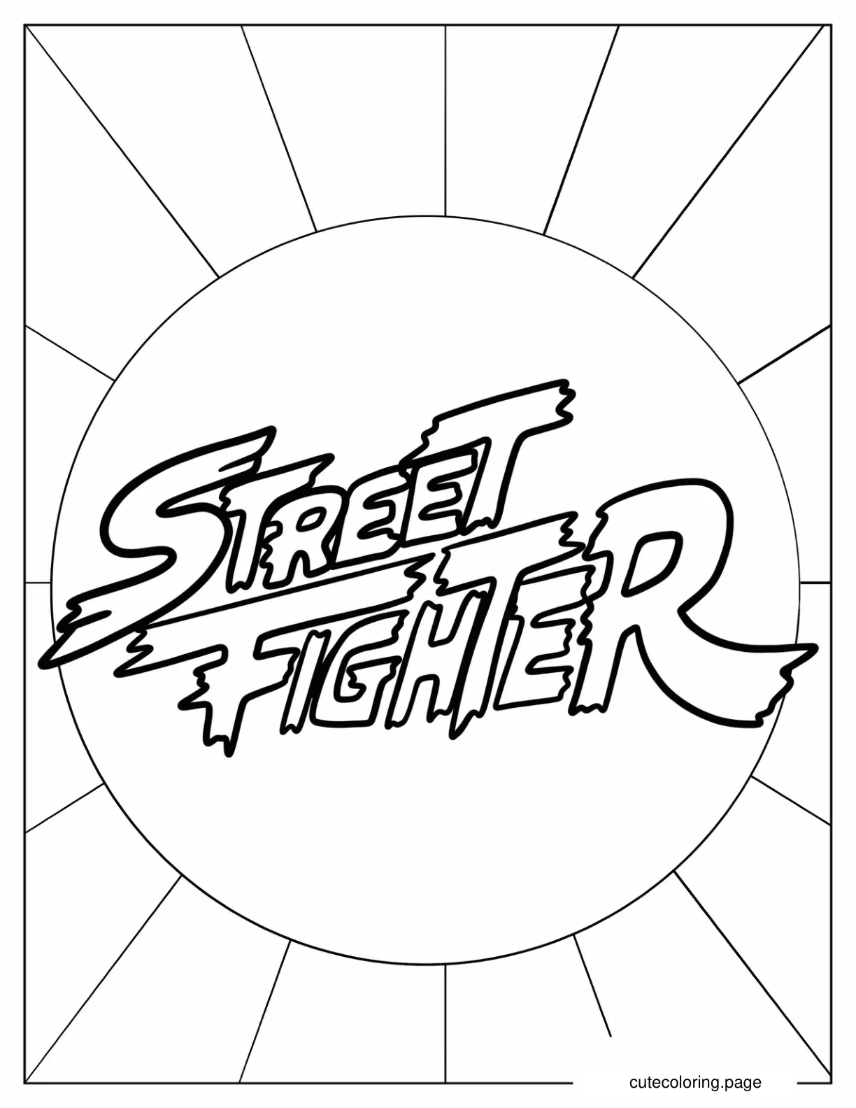 Street Fighter Logo coloring page