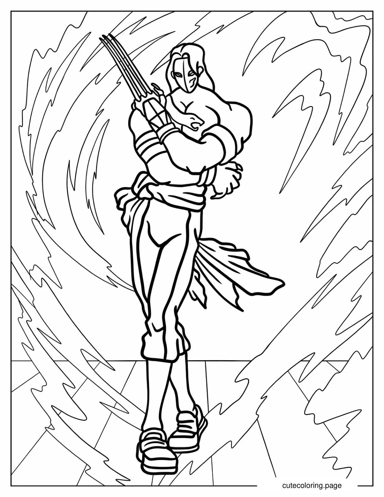 Street Fighter Vega With His Sharp Blades Coloring Page coloring page