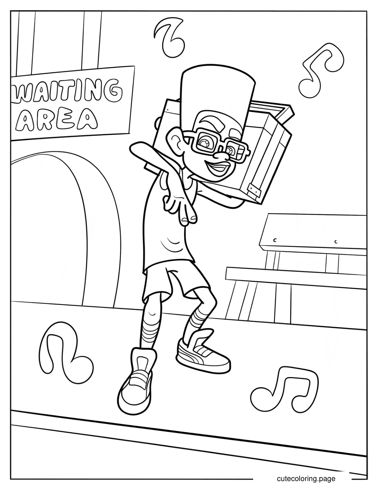 Fresh Dancing To Stereo Music coloring page