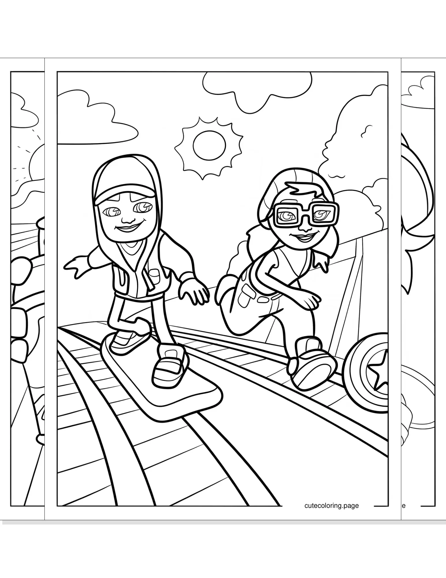 subway surfers coloring pages coloring page