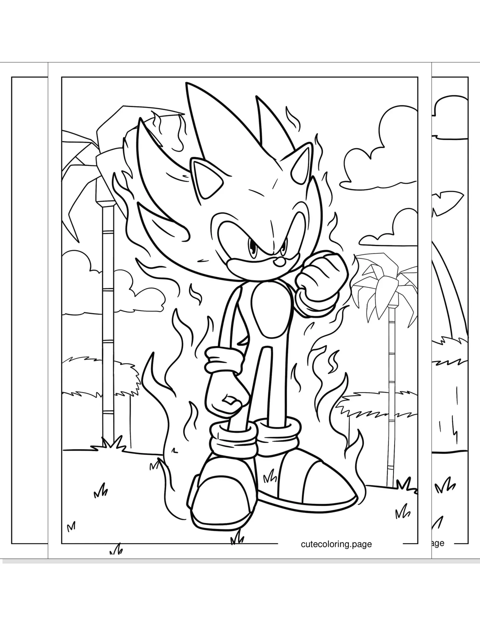 super sonic coloring pages coloring page