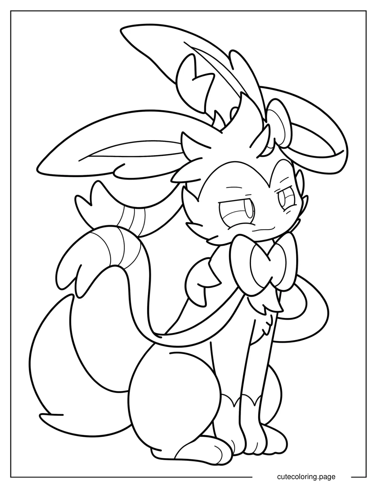 Sleepy Sylveon Coloring Sheet coloring page