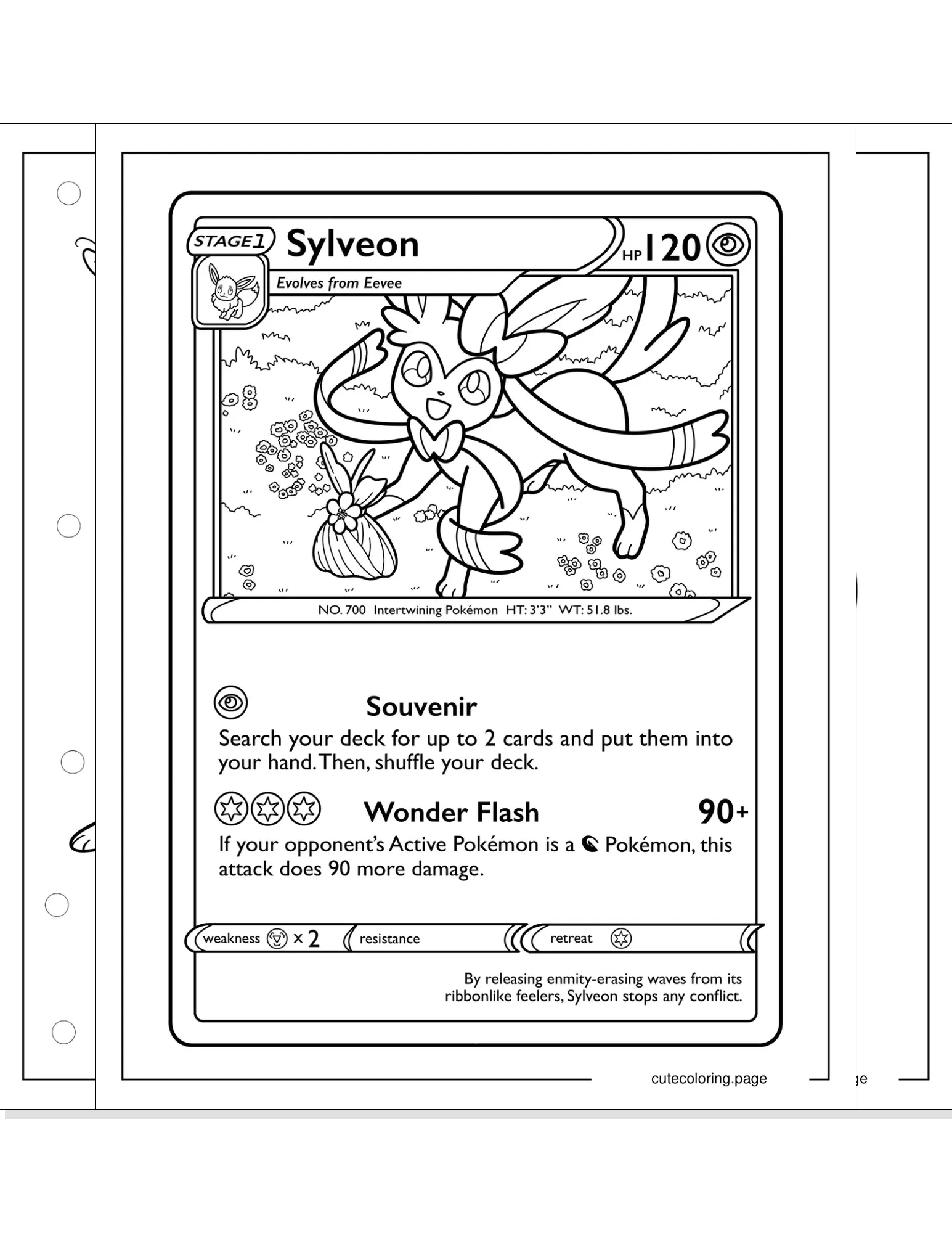 sylveon coloring pages coloring page