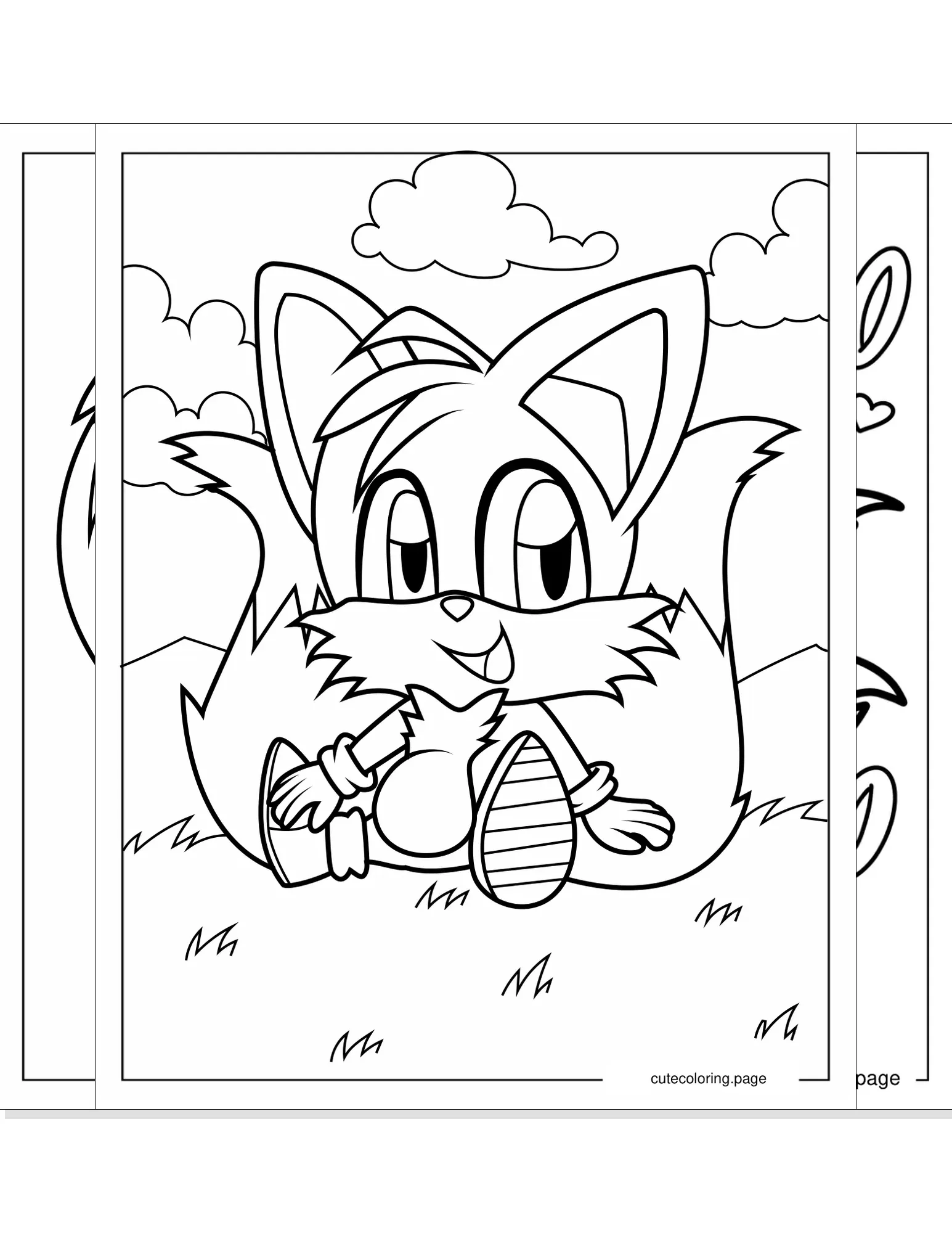 tails coloring pages coloring page