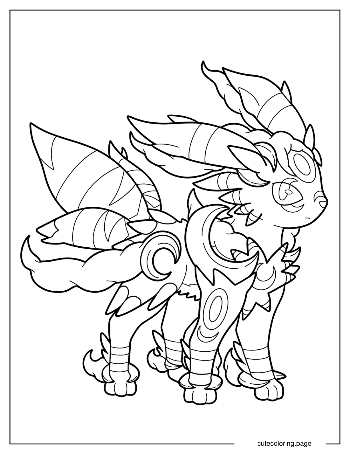 Mega Umbreon Coloring Sheet coloring page