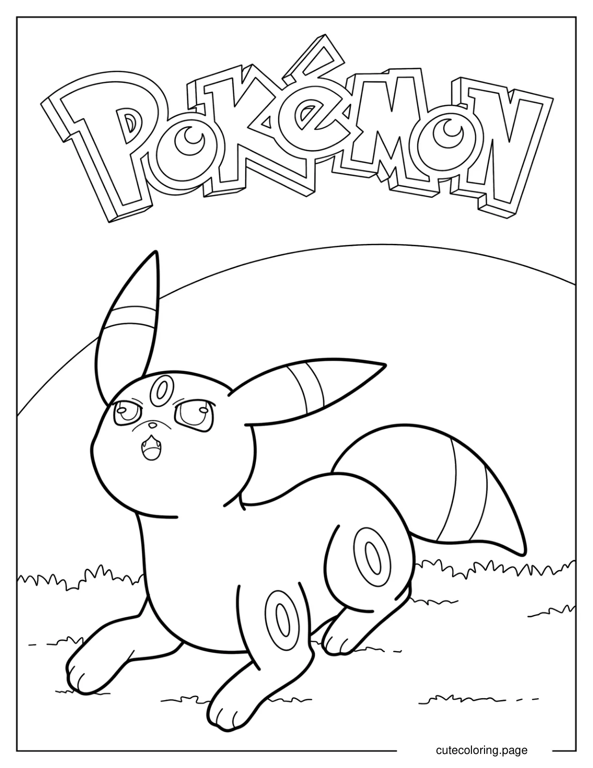 Umbreon Pokemon Poster coloring page