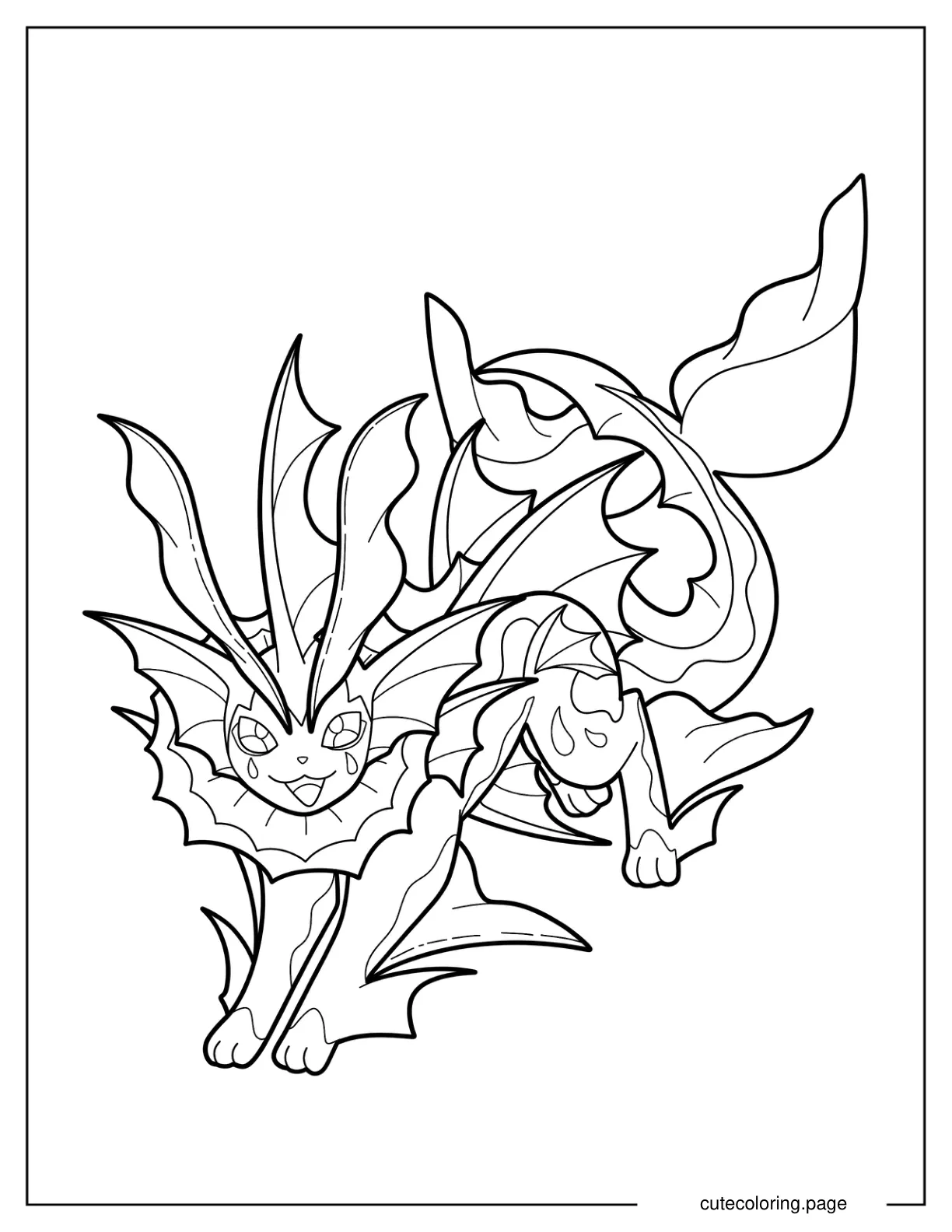 Mega Vaporeon coloring page