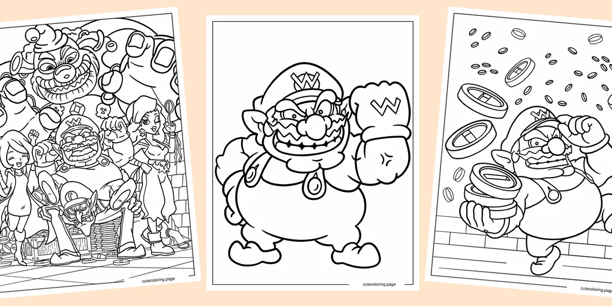 wario-coloring-pages