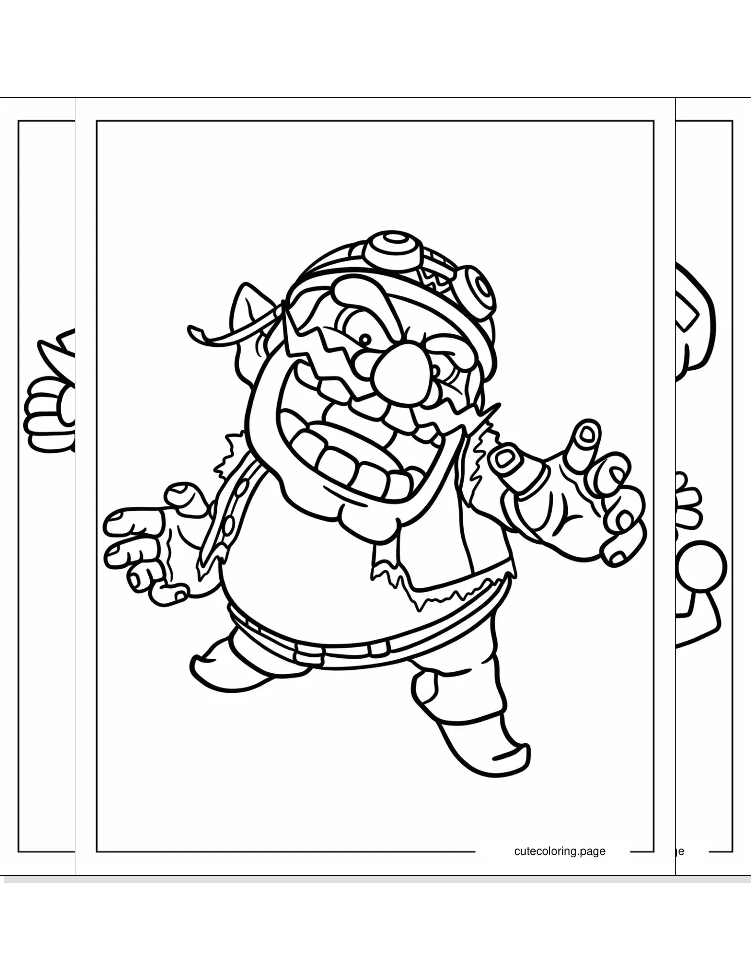 wario coloring pages coloring page