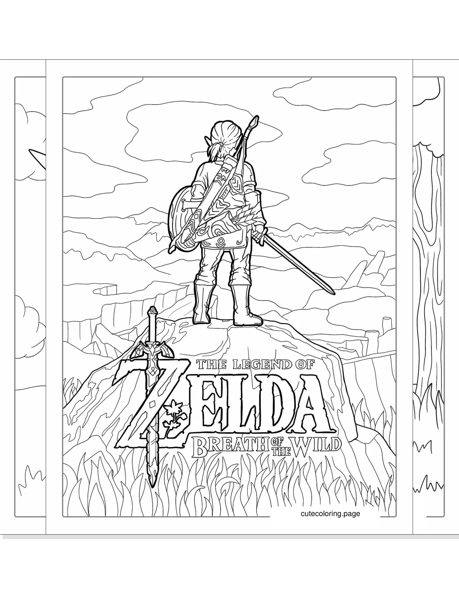 zelda coloring pages coloring page